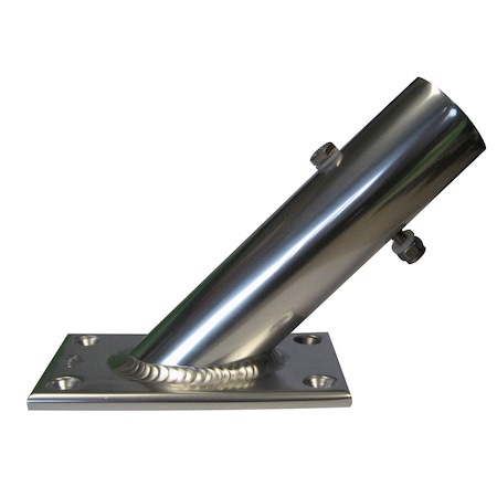 Lees Tackle Center Rigger Holder 45 Degree 1 3/8" Id Bright Silver AL7211CR